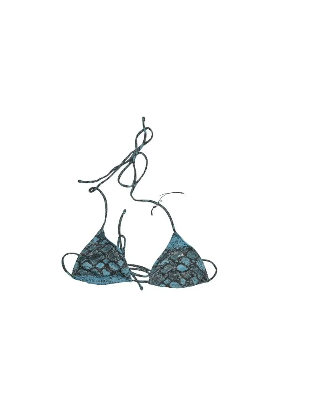 Frankies Bikinis x KHY Nick Foil Bikini Top in Cobra